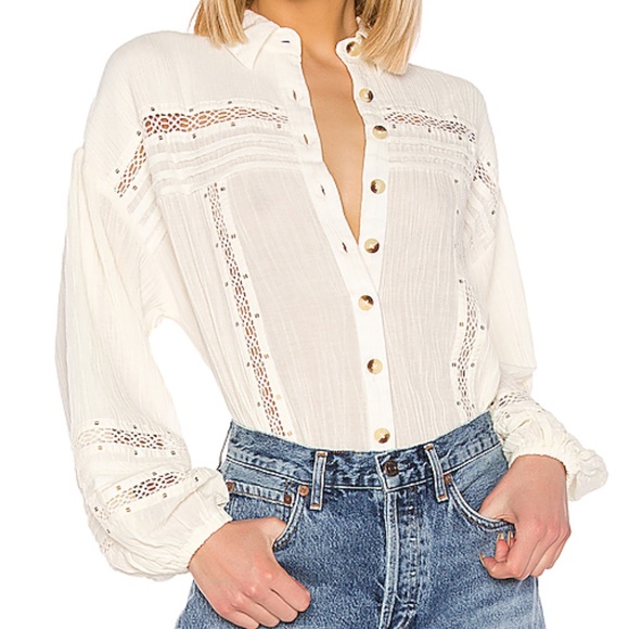Free People Tops - NWT Free People Summer Stars Button down Small